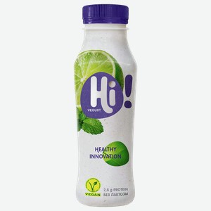 Напиток растительный ХАЙ на йогуртовой закваске, с лимоном и лаймом, 2%, 0.27кг