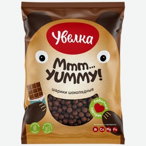 Сухой завтрак <Увелка> шарики шоколадные 200г пакет Россия