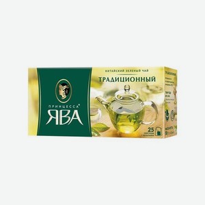Чай <Ява> зелен байхов 25пак по2г тв/уп Россия