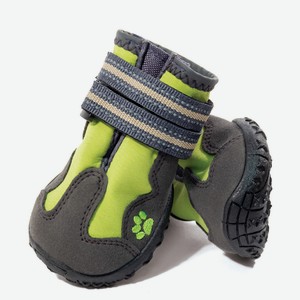 Triol (одежда) ботинки для собак, зеленые с серым (L)