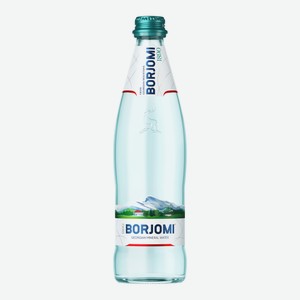 Вода минеральная Borjomi газированная, 500 мл, стеклянная бутылка