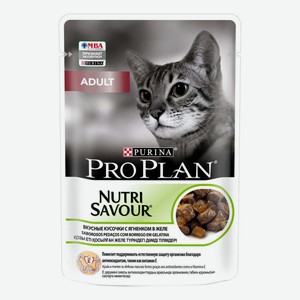 Влажный корм Purina Pro Plan Nutri Savour для кошек с ягненком в желе 85 г