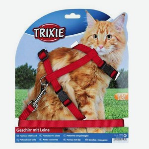 Шлейка + поводок для крупных кошек Trixie 13 мм х 34-57 см