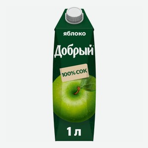 Сок Добрый яблочный неосветленный 1 л