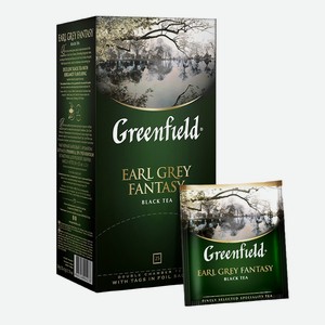 Чай черный Greenfield Earl Grey Fantasy в пакетиках 2 г х 25 шт