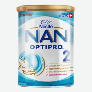 Детская смесь NAN 2 Optipro молочная с 6 месяцев БЗМЖ 400 г