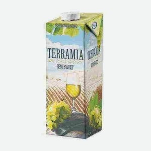 Вино Столовое Террамия Белое Полусладкое 10,5%% 1л