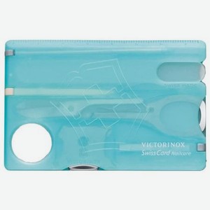 Мультитул швейцарская карточка Victorinox SwissCard Nailcare 0.7240.T21, голубой