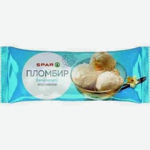 Мороженое Пломбир Spar Ванильный 12% 220г Брикет