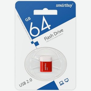 Флешка USB SMARTBUY Lara 64ГБ, USB2.0, красный [sb64gblara-r]