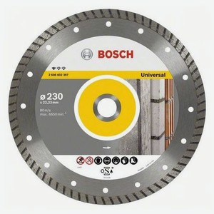 Алмазный диск Bosch Standard for Universal Turbo, по бетону, кирпичу, 125мм, 22.23мм, 1шт [2608602394]