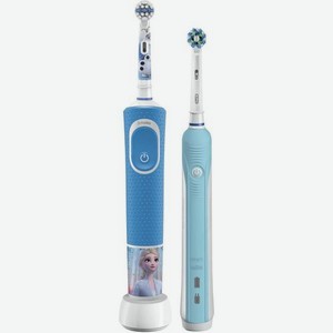Набор электрических зубных щеток Oral-B Family Edition Pro 1 700+Kids Frozen цвет:бирюзовый и синий