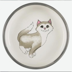 Trixie миска для кошек, 0,3л, 15 см, серый (351 г)