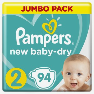 Подгузники Pampers New Baby-Dry mini 4-8кг, 94шт Россия