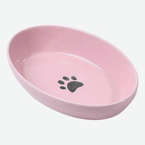 Миска для животных Foxie Paw on Pink керамика розовая 230 мл