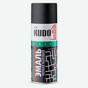 Эмаль KUDO универсальная черная матовая, 520 мл