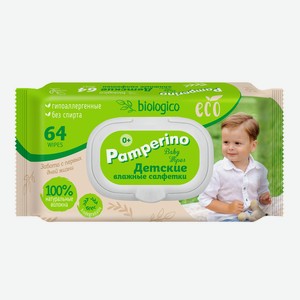 Салфетки влажные детские Pamperino ECO biologico 64шт