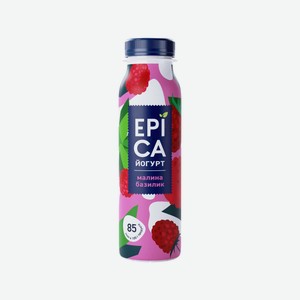 БЗМЖ Йогурт питьевой Epica малина/базилик 2,5% 260г