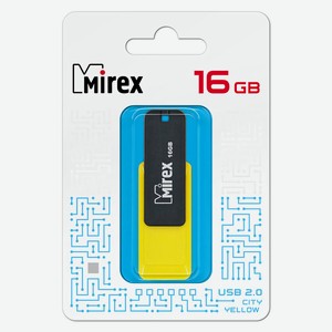 Флешка City USB 2.0 13600-FMUCYL16 16Gb Желтая Mirex