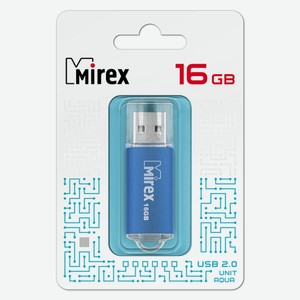 Флешка Unit USB 2.0 13600-FMUAQU16 16Gb Синяя Mirex