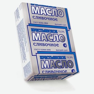 Масло сливочное Краснобаковское Крестьянское 72.5%, 175 г