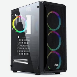 Корпус Powercase Mistral Z4 Mesh RGB Tempered Glass (CMIZB-R4) Black
