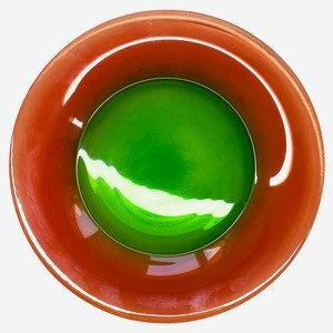 Тарелка обеденная красно-зеленый переход цвета, 25 см