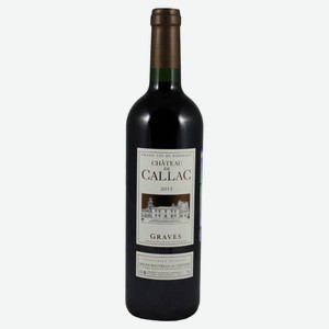 Вино Chateau de Callac красное сухое Франция, 0,75 л