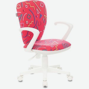 Кресло детское Бюрократ KD-W10AXSN, на колесиках, ткань, розовый [kd-w10axsn/stick-pk]