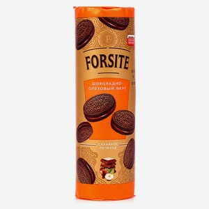Печенье сахарное Forsite с шоколадно-ореховым вкусом, 208 г