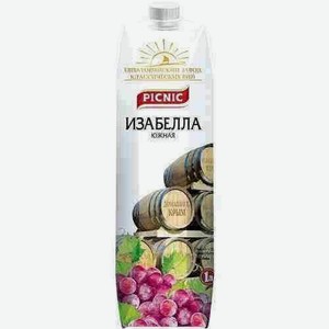 Вино Пикник Изабелла Крымская Красное Сладкое 12% 1л