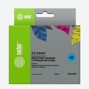 Картридж струйный CS-C9427 желтый для №85 HP DJ 30/130 (72ml) Cactus