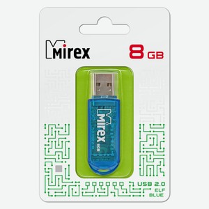 Флешка Elf USB 2.0 13600-FMUBLE08 8Gb Синяя Mirex