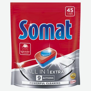 Средство для посудомоечных машин SOMAT® экстра, 45таблеток