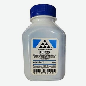 Тонер AQC для XEROX Phaser 6000/6010/6015/6125/6128/6130/6140/6500/6505 Cyan (фл. 30г)