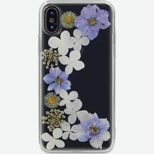 Чехол-накладка DYP Flower Case для Apple iPhone X/XS прозрачный с цветами