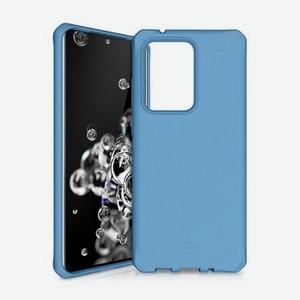 Чехол-накладка ITSKINS FERONIA BIO TERRA для Samsung Galaxy S20 Ultra, голубой