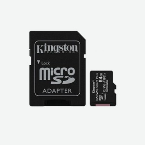 Карта памяти Kingston micro SDXC 64Gb Canvas Select Plus UHS-I U1 A1 (100/10 Mb/s)