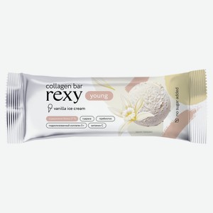 Батончик Rexy Young с высоким содержанием белка со вкусом ванильное мороженое, 35 г