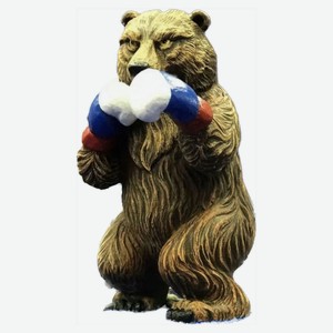 Фигура садовая медведь боксер, h 33 см