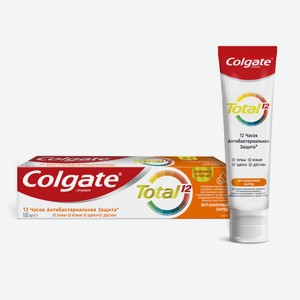 Зубная паста Colgate Total 12 Витаминный заряд с цинком и аргинином для комплексной антибактериальной защиты, 100мл Китай