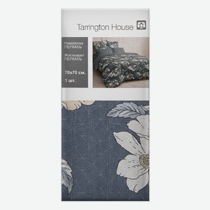 Tarrington House Наволочка цветы на сером перкаль, 70 x 70см Россия
