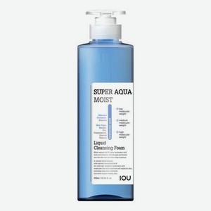 Пенка для умывания IOU Super Aqua Moist Liquid Cleansing Foam 500мл