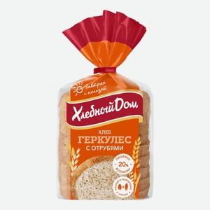 Хлеб Хлебный Дом Геркулес пшеничный с отрубями в нарезке 250 г