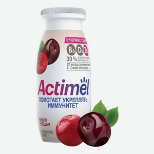 Кисломолочный напиток Actimel вишня-черешня 1,5% 95 мл
