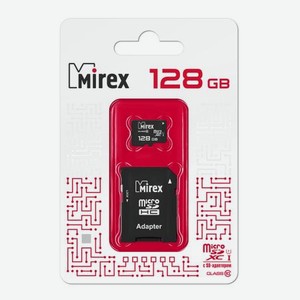 Карта памяти microsd 128GB Mirex microsdxc Class 10 UHS-I (SD адаптер)