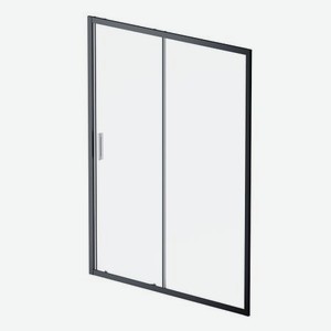 Дверь душевая 150х195 AM.PM Gem Solo W90G-150-1-195BT, стекло прозрачное, профиль черный матовый