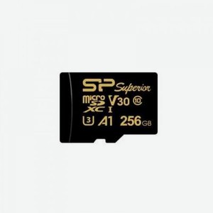 Карта памяти microsd 256GB Silicon Power Superior Golden A1 microsdxc Class 10 UHS-I U3 A1 100/80 Mb/s (SD адаптер)