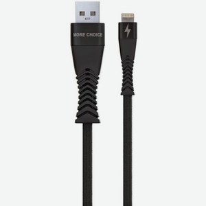 Дата-кабель More choice Smart USB 2.4A для Lightning 8-pin K41Si нейлон 1м (Black)