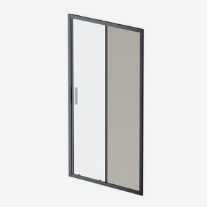 Дверь душевая 110х195 AM.PM Gem Solo W90G-110-1-195BG, стекло тонированное, профиль черный матовый